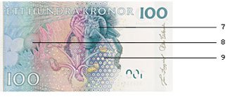 Rückseite des
100-Kronen-Scheines
