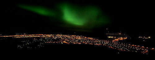 Nacht über Kiruna (Nordlicht aus anderem
Bild)