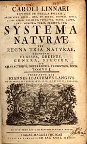 Systema Naturae. Bild:
Wikipedia